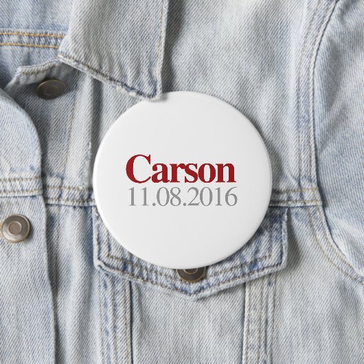 Carson am 8. November 2016 Button (Beispiel)