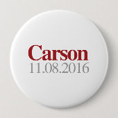 Carson am 8. November 2016 Button (Vorderseite)
