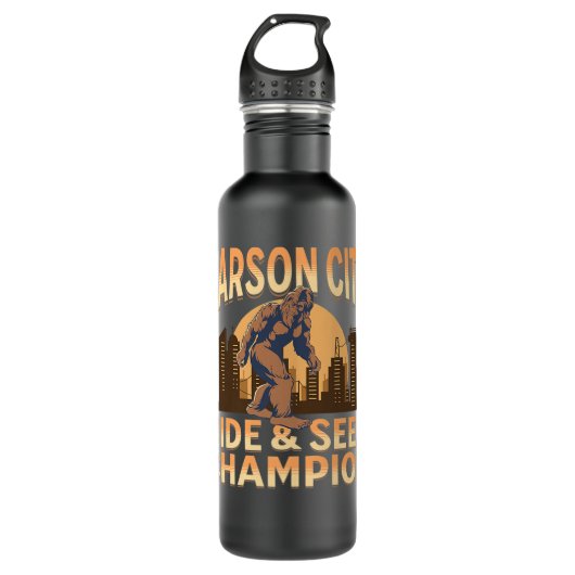 Carson City Bigfoot City Sunset Champ Geschenke Edelstahlflasche (Vorderseite)