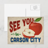 Carson City Nevada Apple - Vintage Travel Postkarte (Vorne/Hinten)