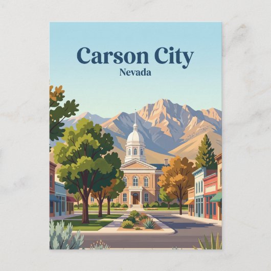 Carson City, Nevada Postkarte (Vorderseite)