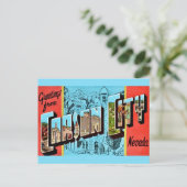 Carson City NV Retro Greeting Postkarte (Stehend Vorderseite)