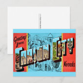 Carson City NV Retro Greeting Postkarte (Vorne/Hinten)