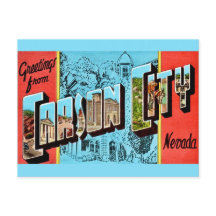 Carson City NV Retro Grußkarte