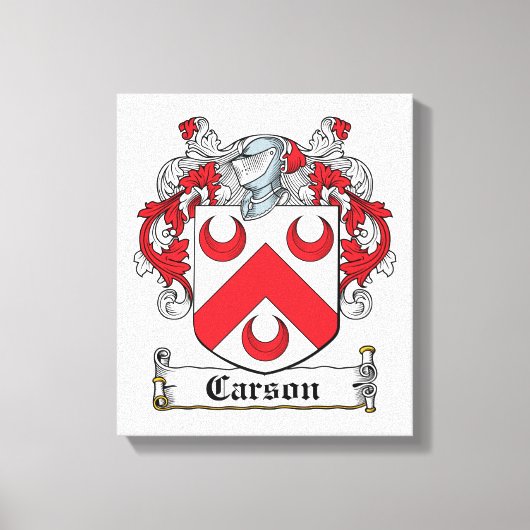 Carson Familienwappen Leinwanddruck (Vorderseite)