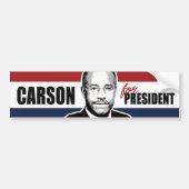 Carson für Präsidenten Red White und Autoaufkleber (Vorne)