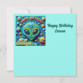 CARSON ~ Geburtstagskarte ~ Alien ~ (Rückseite)