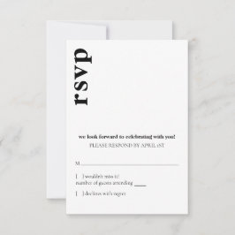 Carson Modern Wedding RSVP Einladung