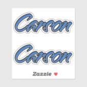 Carson Name blue Aufkleber Sticker Stickerset (Blatt)