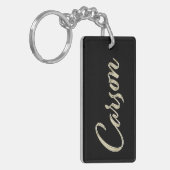 Carson Name whitegold Schlüsselanhänger Anhänger (Vorderseite links)