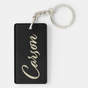 Carson Name whitegold Schlüsselanhänger Anhänger