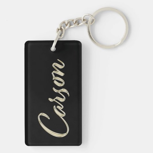Carson Name whitegold Schlüsselanhänger Anhänger (Rückseite)