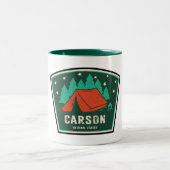 Carson National Forest Camping Zweifarbige Tasse (Mittel)