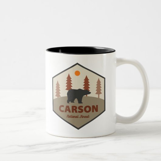 Carson National Forest New Mexico Bear Zweifarbige Tasse (Rechts)