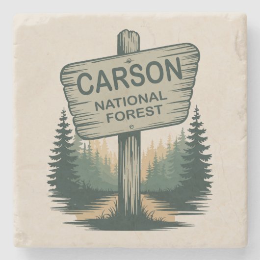 Carson National Forest New Mexico Steinuntersetzer (Vorderseite)