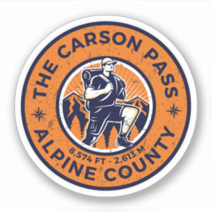Carson Pass Wanderung California Trails  Aufkleber