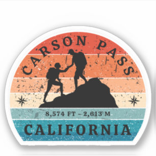 Carson Pass Wanderung California Trails  Aufkleber