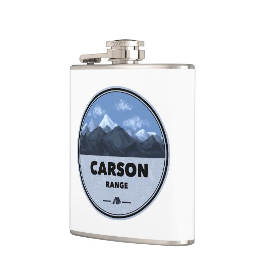 Carson Range California Nevada Camping Flachmann (Links)