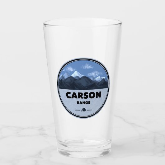 Carson Range California Nevada Camping Glas (Vorderseite)