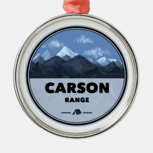 Carson Range California Nevada Camping Ornament Aus Metall