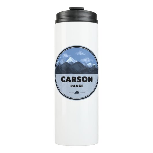 Carson Range California Nevada Camping Thermosbecher (Vorderseite)