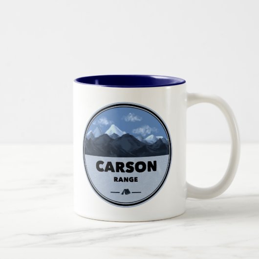 Carson Range California Nevada Camping Zweifarbige Tasse (Rechts)