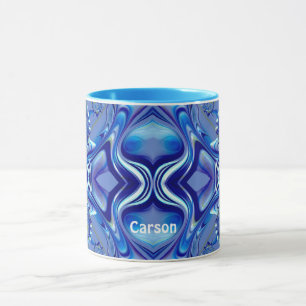 CARSON ~ Zany 3D Fraktal ~ Shades of Blue Tasse