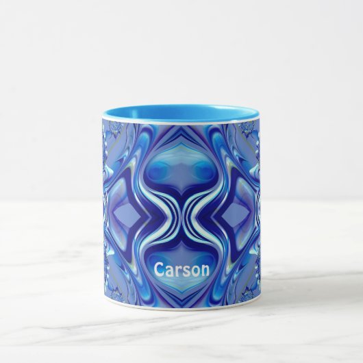 CARSON ~ Zany 3D Fraktal ~ Shades of Blue Tasse (Zentrum)