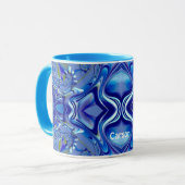 CARSON ~ Zany 3D Fraktal ~ Shades of Blue Tasse (Vorderseite Links)