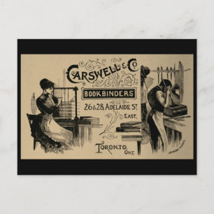 Carswell Toronto Vintage Drucker Buchbinderin Frau Postkarte
