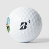 Cart Clubs Benutzerdefinierter Monogrammname Golfball (Logo)