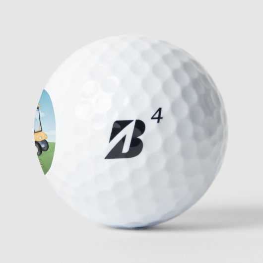 Cart Clubs Benutzerdefinierter Monogrammname Golfball (Logo)