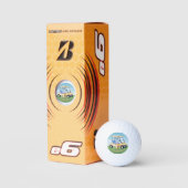 Cart Clubs Benutzerdefinierter Monogrammname Golfball (Verpackungen)