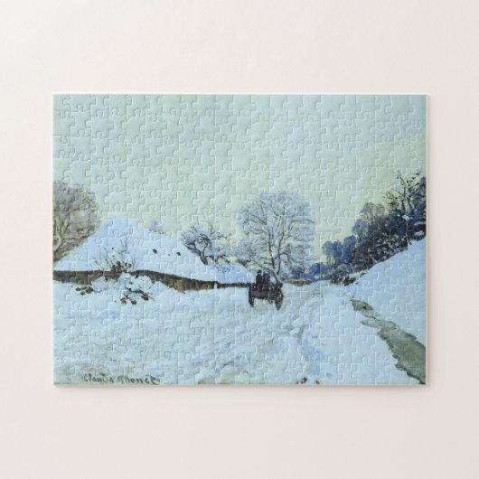 Cart Snow Covered Road San Salvatore - der Zuckerh Puzzle (Horizontal)