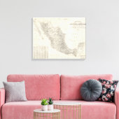 Carta general de la Republica Mexicana Karte Leinwanddruck (Insitu (Wohnzimmer))