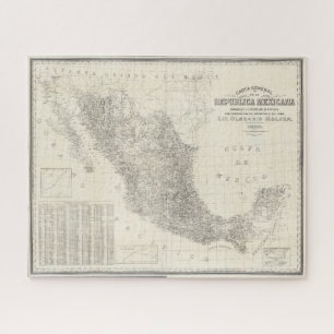 Carta general de la republica Mexicana Karte Puzzle