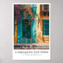 Cartagena Altstadt Kolumbien Wandkunst, Stadtansic