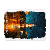 Cartagena by Night Colombia City View Magnet (Horizontal)