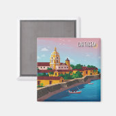 Cartagena Colombia Travel Magnet (Vorderseite/Rückseite)