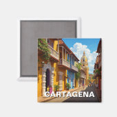 Cartagena Colombia Travel Magnet (Vorderseite/Rückseite)