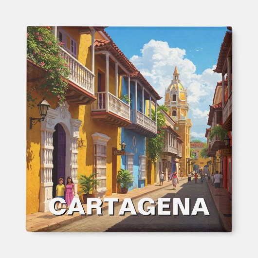 Cartagena Colombia Travel Magnet (Vorne)