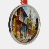 Cartagena Colombia Travel Ornament Aus Metall (Rechts)