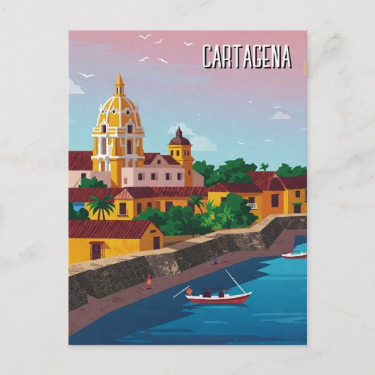 Cartagena Colombia Travel Postkarte (Vorderseite)