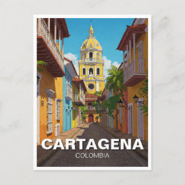 Cartagena Colombia Travel Postkarte