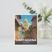 Cartagena Colombia Travel Postkarte (Stehend Vorderseite)