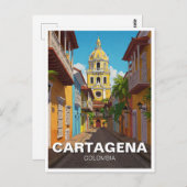 Cartagena Colombia Travel Postkarte (Vorne/Hinten)