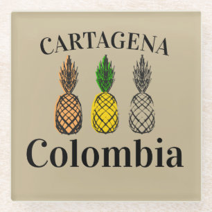 Cartagena Kolumbien Ananas Glasuntersetzer