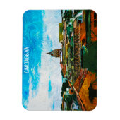 Cartagena Kolumbien Malerei Stadtansicht Magnet (Vertikal)