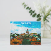 Cartagena Kolumbien Malerei Stadtansicht Postkarte (Stehend Vorderseite)