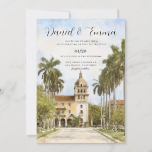 Cartagena Kolumbien Skyline Hochzeit Einladung